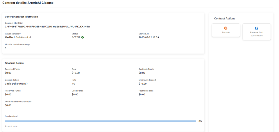 Company enabled project information